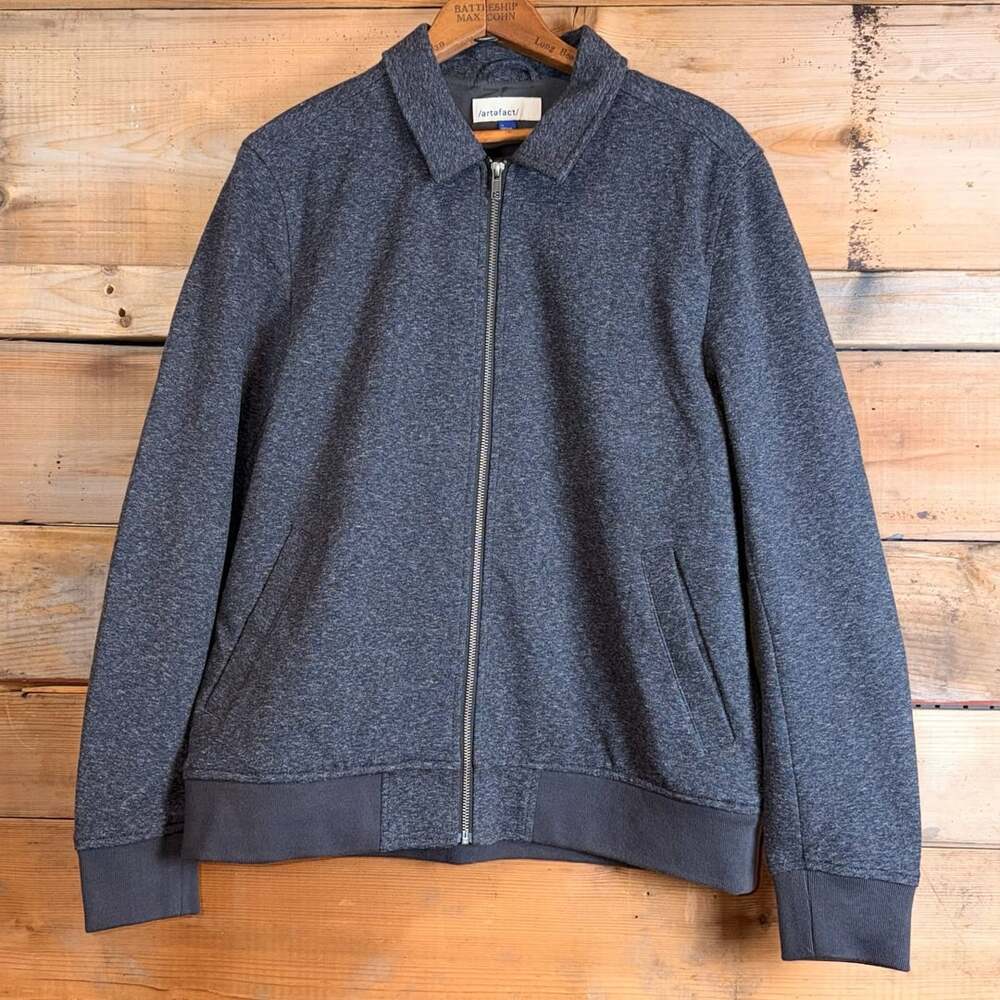 Artefact Bomber Jacket Size M Charcoal Gray Full Zip